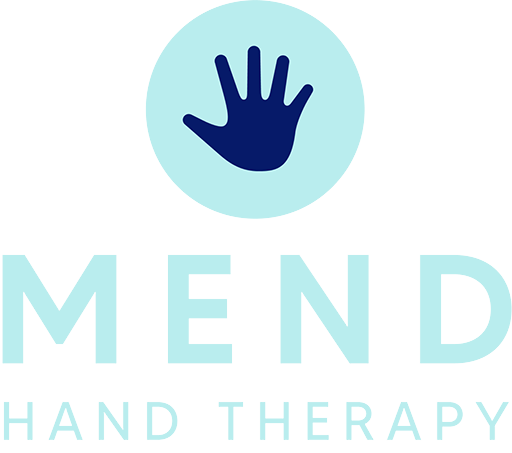 Mend Hand Therapy Logo for Wollongong and Shellharbour locations.